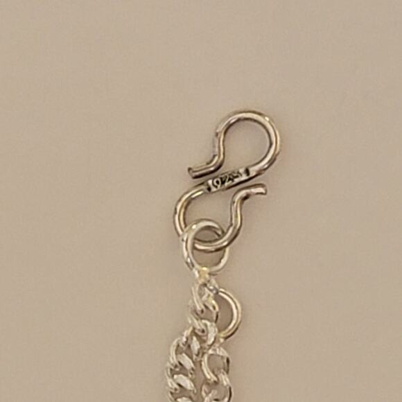 Dendritic Opal Sterling Silver Necklace, 20 Inch Handmade Statement Jewelry - Picture 8 of 10